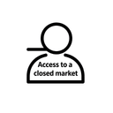 Минималистичная иконка доступа к закрытому рынку HR-директоров от агентства Концепт Кадр